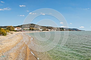 The beach Komi in Chios, Greece