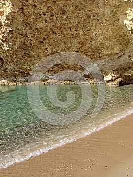 Beach in Kreta island karoumes background wallpaper fine prints