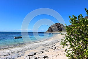 The beach of Kuata Island, Yasawa Islands, Fiji