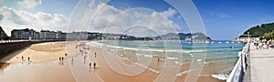 Beach of La Concha in San Sebastian, Spain