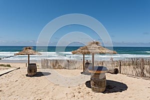 The beach of Lacanau, France.