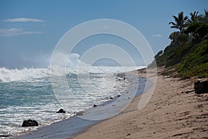 Beach of the lagoon of Grand Fond in Reunion Island