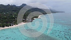 Beach and lagoon scenery at Rarotonga