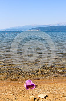 Beach on a Lake Prespa, Macedonia