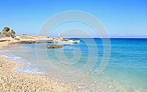 Beach landscape at Ano Koufonisi island Greece