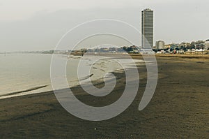 Beach landscape in fall season