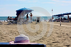 Beach landscape at Forte dei Marmi, Italy