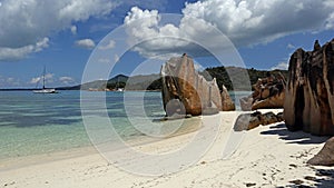 Beach in Laraie bay , Curieuse island , Seychelles