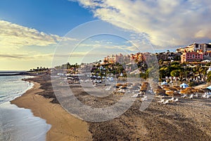 Beach Las Americas in Tenerife island - Canary