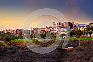 Beach Las Americas in Tenerife island - Canary Spain