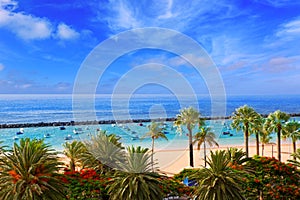 Beach Las Teresitas in Santa cruz de Tenerife north