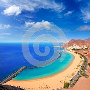 Beach Las Teresitas in Santa cruz de Tenerife north