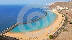 Beach Las Teresitas in Santa cruz de Tenerife north