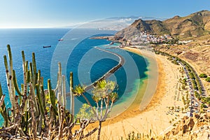 Beach Las Teresitas in Tenerife - Canary Islands Spain