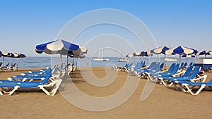 Beach Las vistas in Adeje coast hammocks at Tenerife