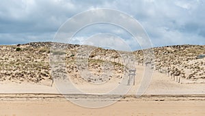 The beach of Le Porge, near Lacanau. Gironde, France.