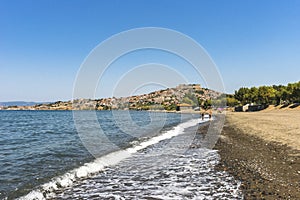 Beach on Lesvos island , Greece