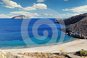 The beach Lia of Serifos island, Greece