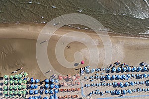 Beach life aerial