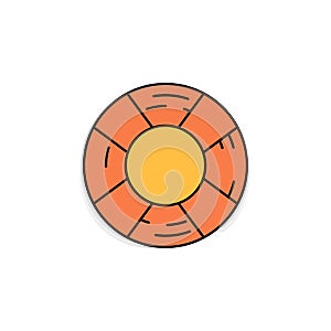 Beach life guard icon vector