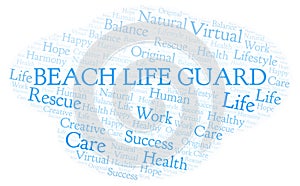 Beach Life Guard word cloud