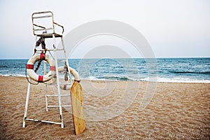 Beach Lifeguard Security Coastline Safety Concept