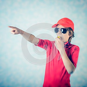 Beach lifeguard warn photo