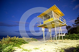 Beach Lifeguard Watch Tower Landscape