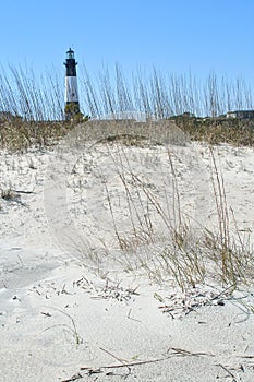 Beach with lighthouse