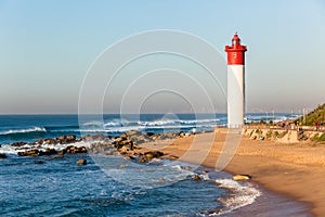 Beach Lighthouse Ocean Horizon Landscape