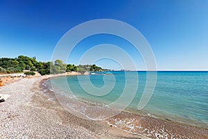 The beach Limanakia of Agios Emilianos cape of Argolida in Peloponnese, Greece photo