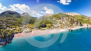 The beach Limnionas in Evia, Greece