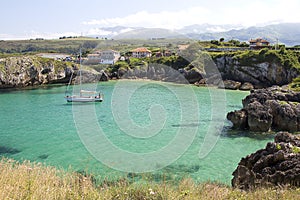 Beach in Llanes, Spain photo