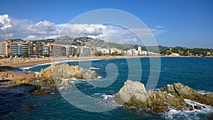 Beach of Lloret de Mar, Catalonia, Spain