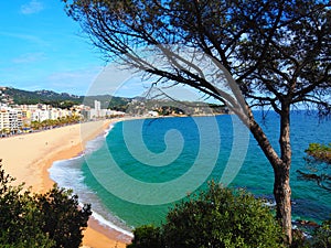 Beach of Lloret de Mar in Costa Brava