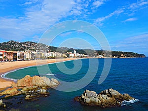 Beach of Lloret de Mar in Costa Brava