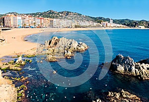 Beach of Lloret de Mar in Costa Brava