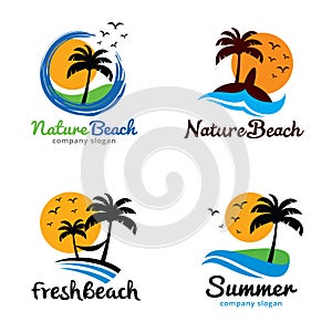 Beach Logo Template Design Vector