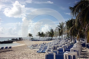Beach lounge chairs in Coco cay 2 photo
