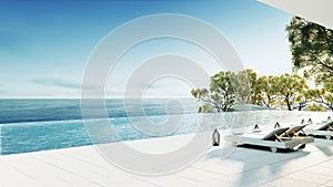 Beach lounge / 3D render interior