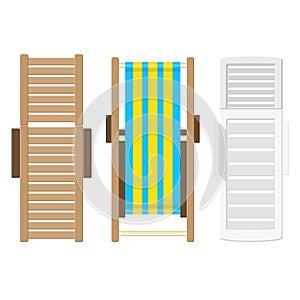 Beach lounger top view.