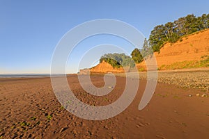 Beach at low tide