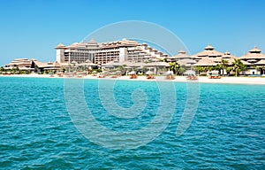 Beach of the luxury Thai style hotel on Palm Jumeirah