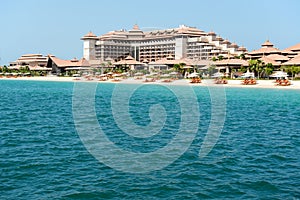 Beach of the luxury Thai style hotel on Palm Jumeirah