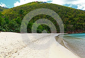 Beach at Magen`s Bay on St. Thomas