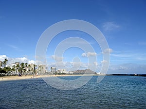 Beach on Magic Island in Ala Moana Beach Park