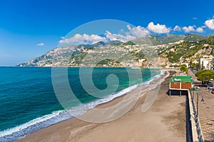 Beach of Maiori town, Amalfi coast, Campagnia region, Italy