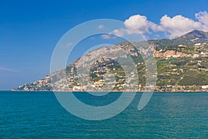 Beach of Maiori town, Amalfi coast, Campagnia region, Italy