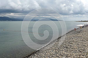 Beach on Malaya Zemlya in the Southern district of Novorossiysk