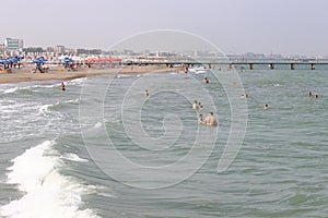 At the beach at Mamaia, Romania